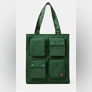 New LEGO Collection x Target Weekender Tote Utility Pocket Bag Army Green Zipper